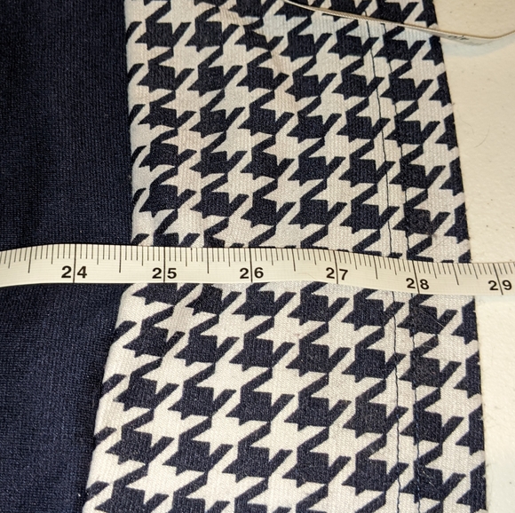 Lila Kass houndstooth blue Navy red white knit midi dress EU size xxxxl us 16.5 - Picture 6 of 15
